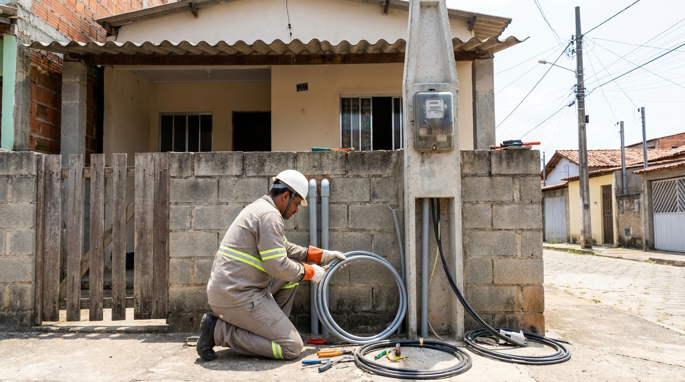 Instalação de Poste Padrão em Piracicaba‑SP